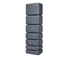 4Rain Regenton Slim 350 liter - Stone Decor - Antraciet