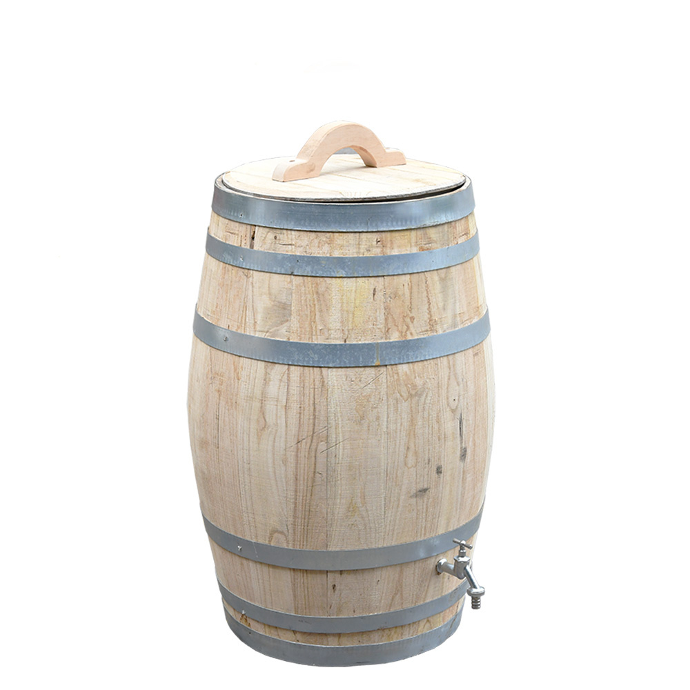 Meuwissen Agro Houten Regenton - 100 Liter Kastanje + Kraan / Handvat