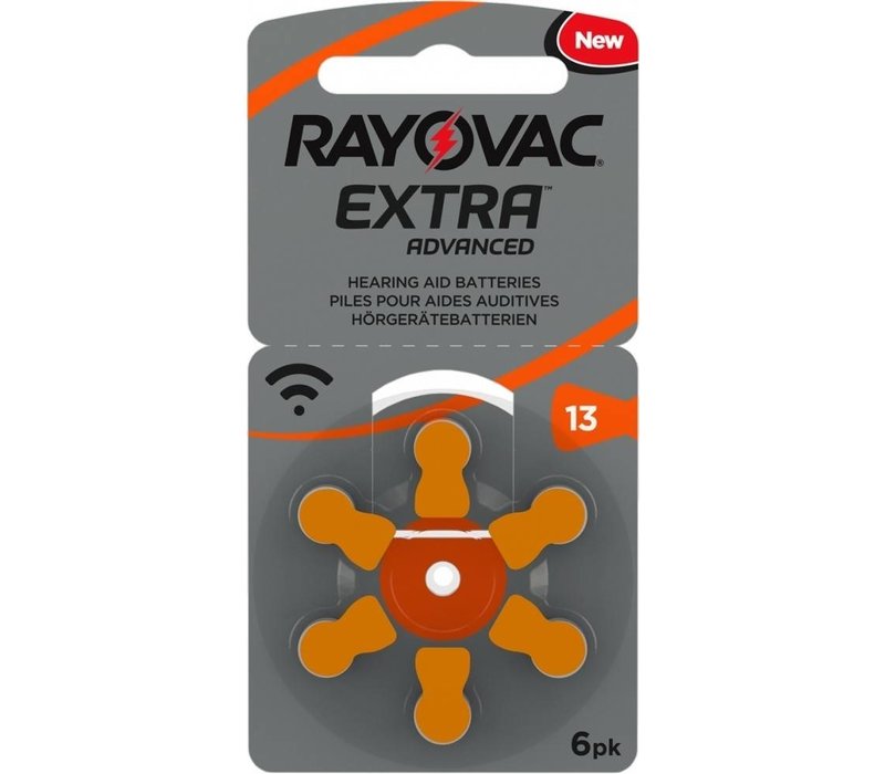 Rayovac 13 (PR48) Extra Advanced - 10 Päckchen (60 Batterien)