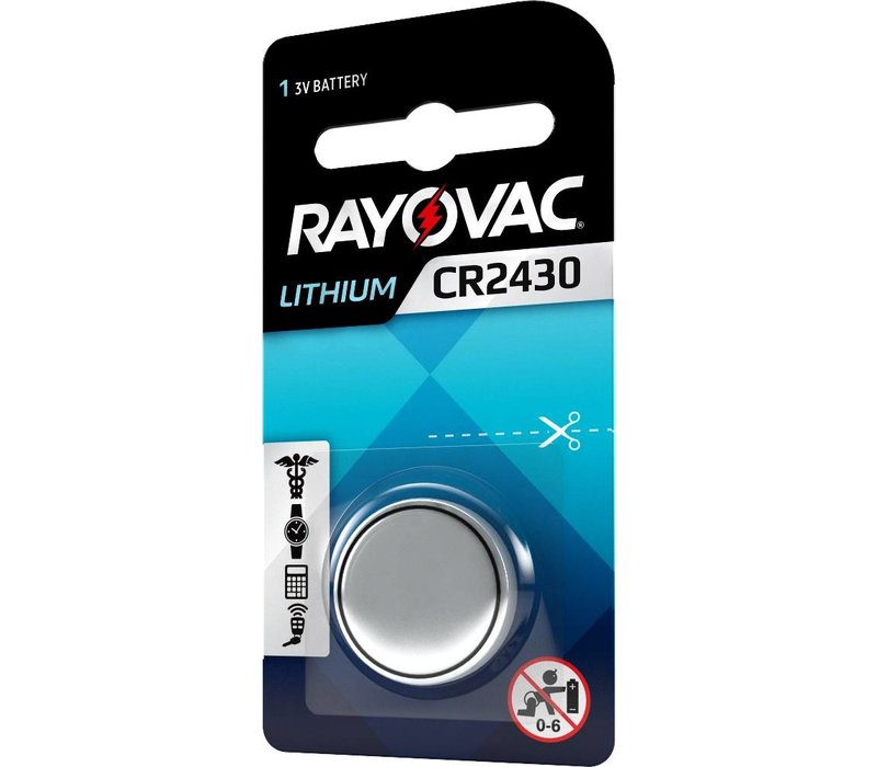 Rayovac Lithium CR2430 3V Knopfzelle Blister 1 - 1 Packung