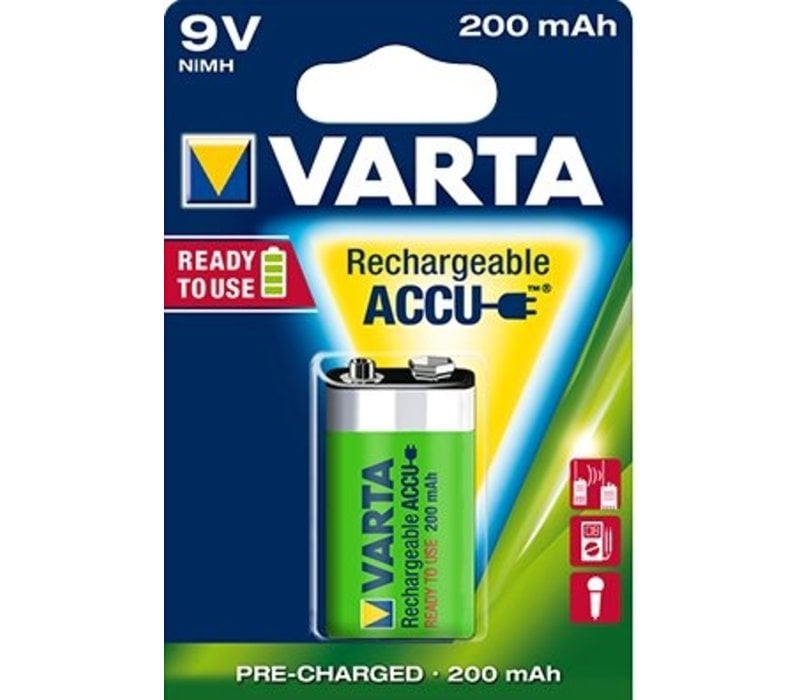 Varta 9V 200mAh rechargeable accu - 1 Packung (1 Batterie)