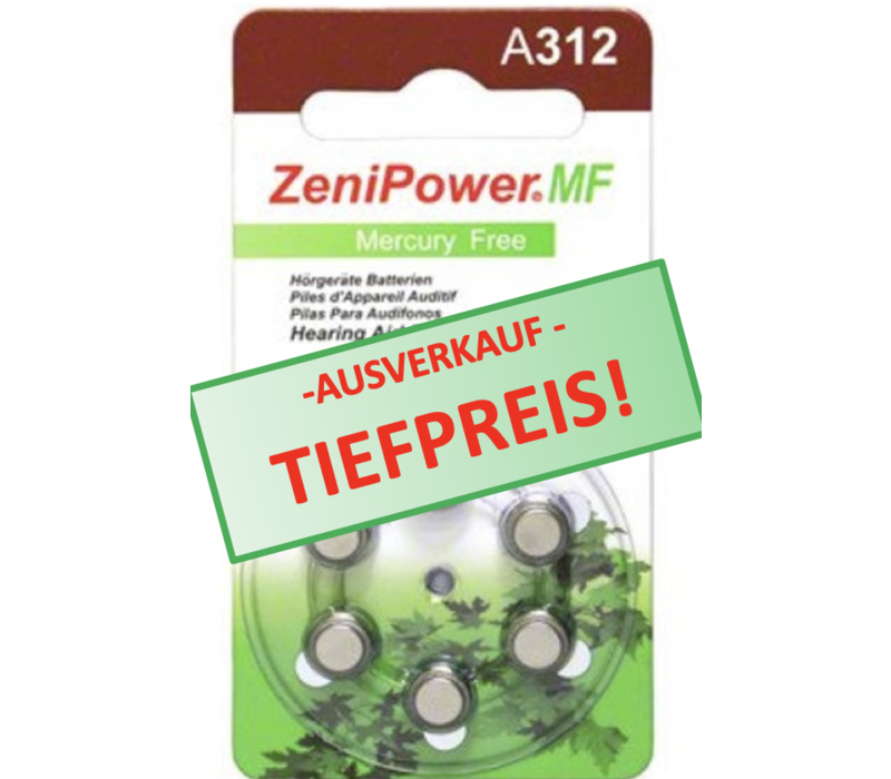 ZeniPower A312 Braun (PR41) - 10 Päckchen (60 Batterien)