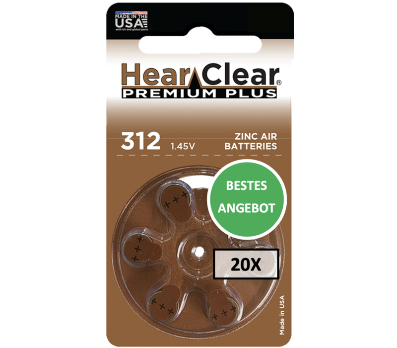 HearClear 312 Premium Plus - 20 Päckchen