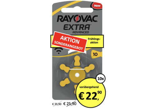 Rayovac Rayovac 10 Extra Advanced (Packung/6) - 10 Päckchen