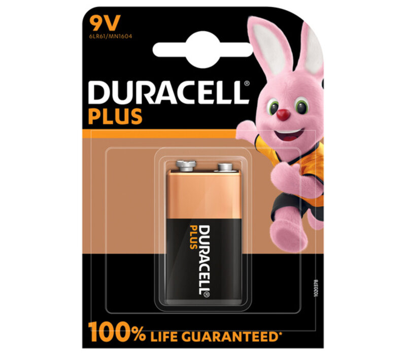 Duracell Alkaline 9V Plus Power Duralock MN1604