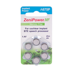 ZeniPower ZeniPower A675P Cochlear  - 10 pakjes