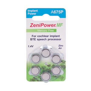 ZeniPower ZeniPower A675P Cochlear - 100 Päckchen