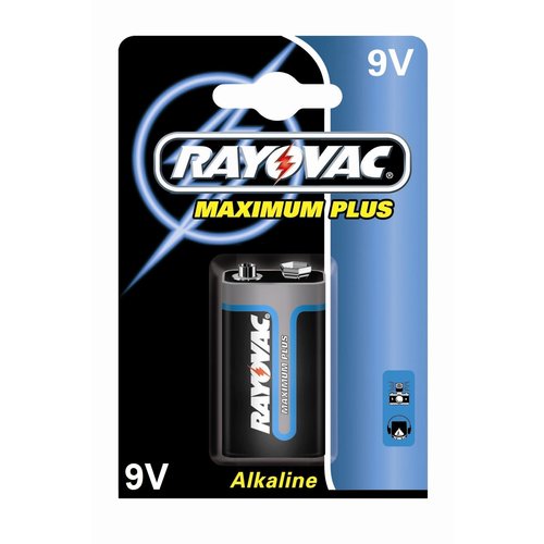 Rayovac Rayovac Maximum Plus Alkaline 9V E-Blok (LR61) - 1 pakje Rayovac Rayovac Maximum Plus Alkaline 9V E-Blok (LR61) - 1 pakje