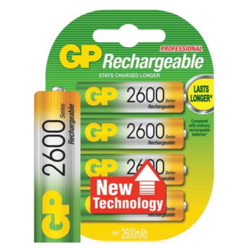 GP GP AA 2600mAh rechargeable (HR6) - 1 pakje (4 batterijen)