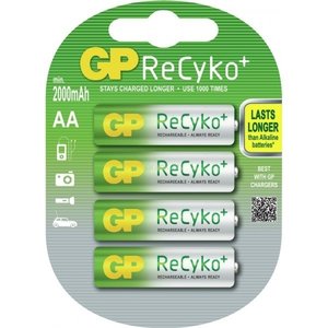 GP GP AA 2000mAh ReCyko+ (rechargeable) (HR6) - 1 pack (4 batteries)