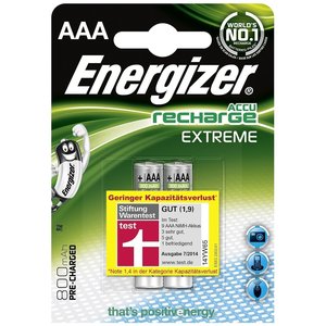 Energizer Energizer Recharge Extreme AAA 800mAh (HR03) - 1 Packung (2 Batterien)