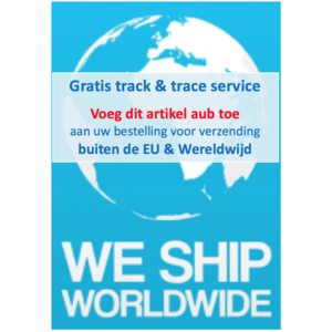 Gratis track en trace bij Wereldwijde Verzending ALLEEN VOOR BUITEN EU