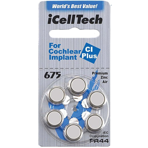 iCellTech iCellTech 675 CI Plus für Cochlear Implant - 100 Päckchen CI Batterien