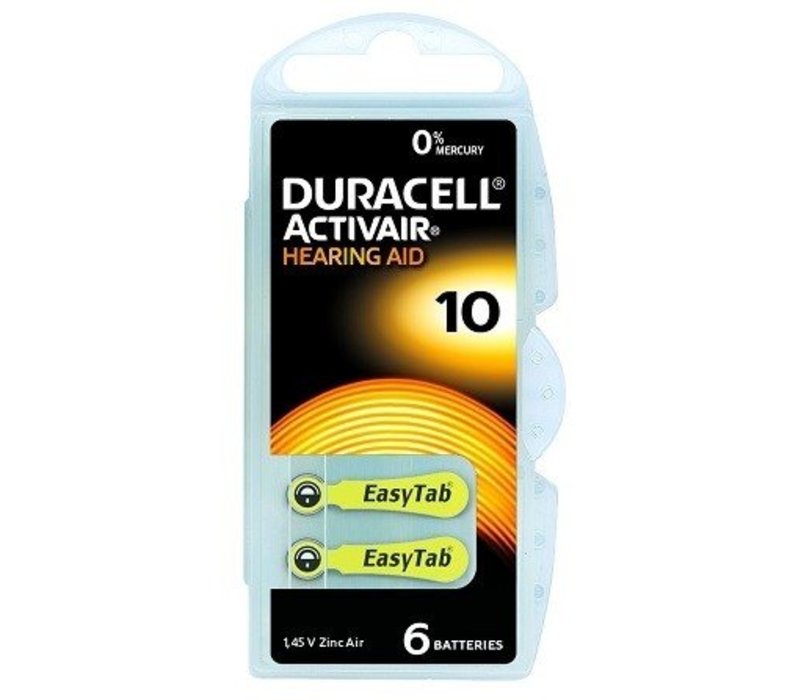 Duracell 10 (PR70) Activair EasyTab - 20 colis (120 piles)