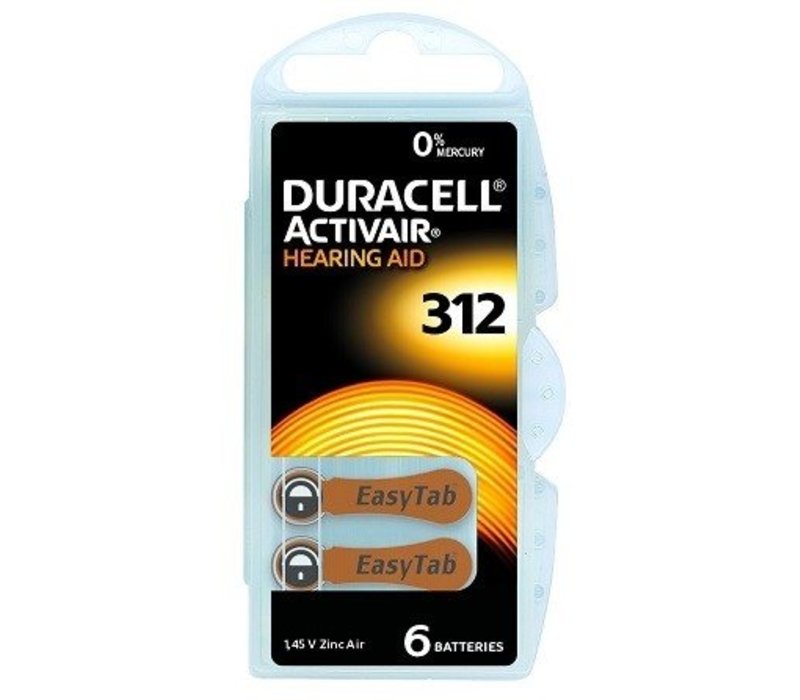 Duracell 312 (PR41) Activair EasyTab - 10 colis (60 piles)