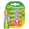 GP AA 2600mAh rechargeable (HR6) - 1 pakje (4 batterijen)