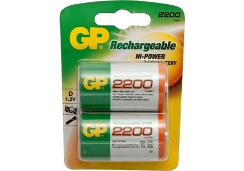 GP GP D 2200mAh rechargeable (HR20) - 1 pakje (2 batterijen)