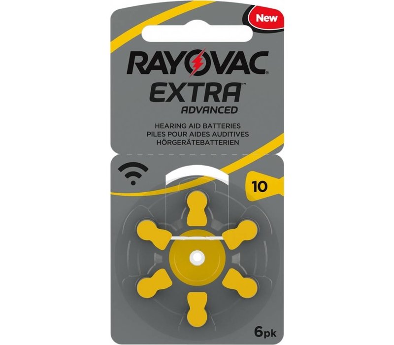 Rayovac 10 (PR70) Extra Advanced - 10 pakjes (60 batterijen)