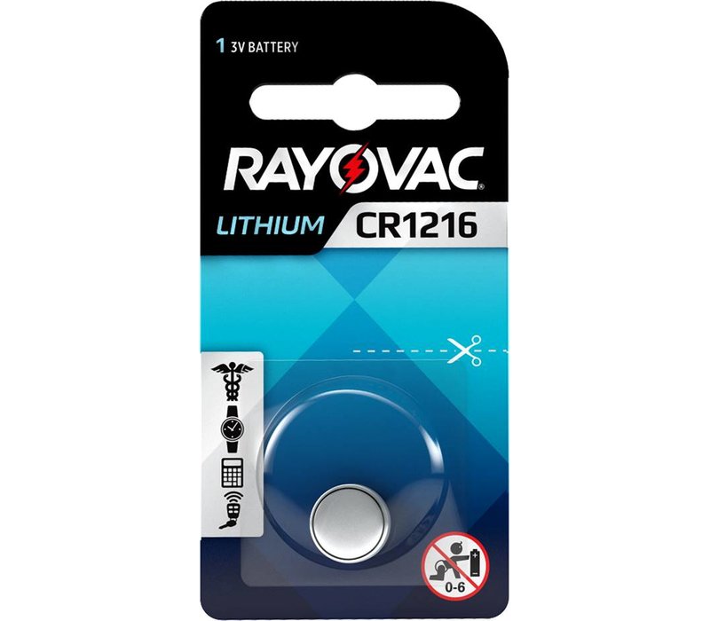Rayovac Lithium CR1216 3V button cell Blister 1 - 1 pack