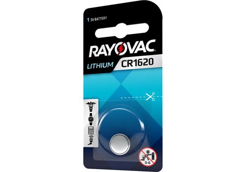 Rayovac Rayovac Lithium CR1620 3V knoopcel Blister 1 - 1 pakje