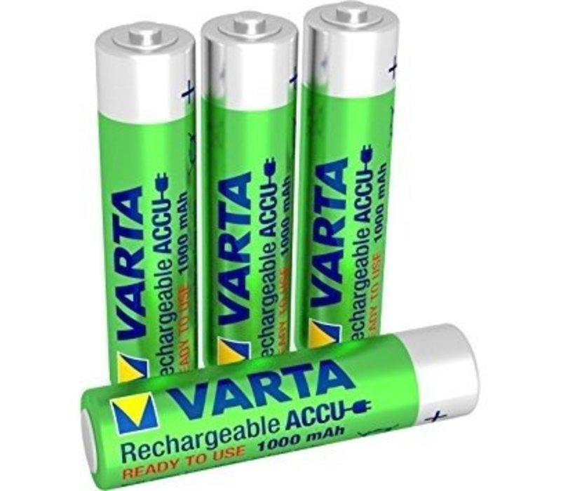 Varta AAA 1000mAh rechargeable (HR03) - 1 pakje (4 batterijen)