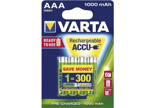 Varta Varta AAA 1000mAh rechargeable (HR03) - 1 pack (4 batteries)