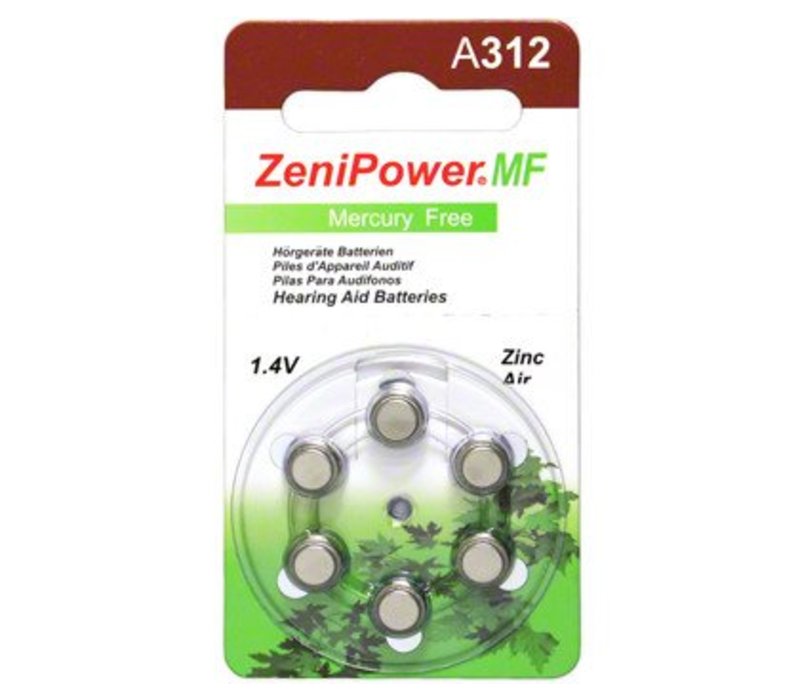 ZeniPower A312 – 20 blisters (120 batteries)