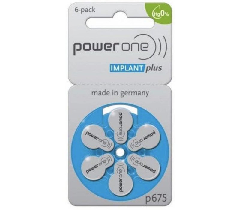 PowerOne p675i+ implant plus - 50 pakjes (300 CI batterijen)