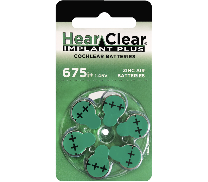 HearClear 675i+ (PR44) Implant Plus - 10 pakjes (60 cochleair implantaat batterijen)