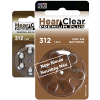 HearClear 312 (PR410 Premium Plus – 1 blister (6 batteries)