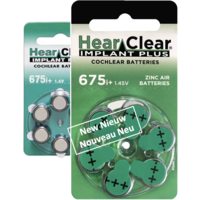 HearClear 675i+ (PR44) Implant Plus - 100 colis (600 piles implant cochléaire