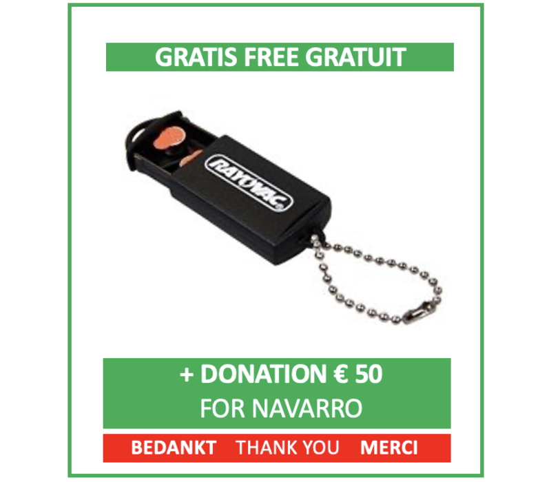 Ons Kerstgeschenk voor u - Gratis Rayovac Batterij Box sleutelhanger -  Donatie 50,00 voor Navarro