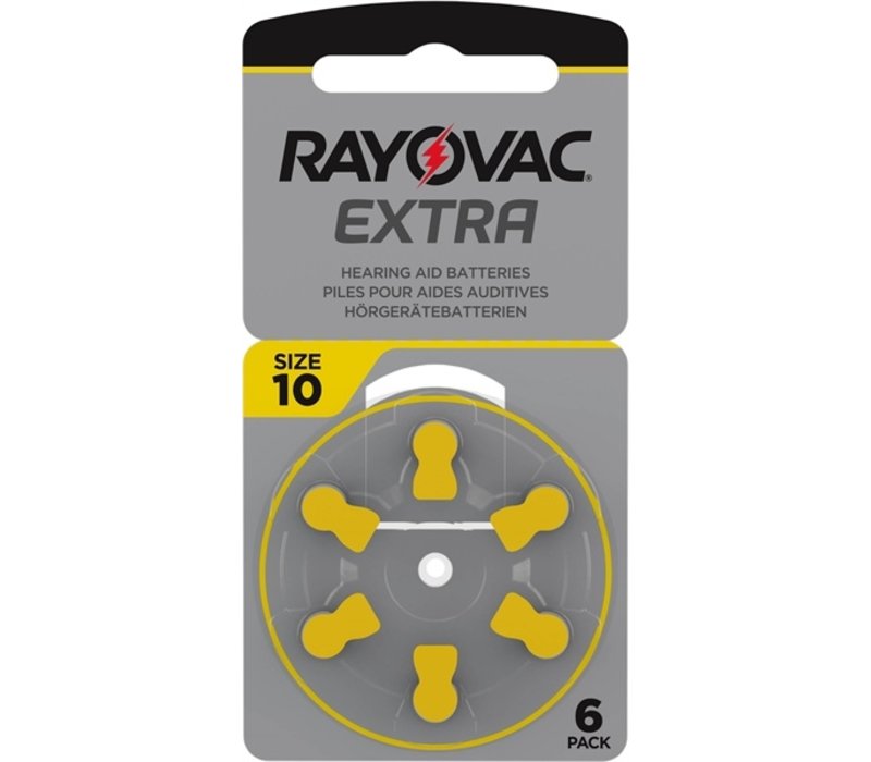 Rayovac 10 (PR70) Extra Advanced – 10 blisters (60 batteries)