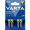 Varta Varta LongLife Power Alkaline AAA LR03 - 1 collis - 4 piles