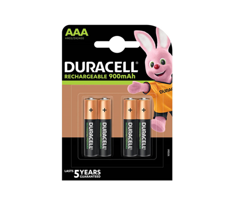 Duracell AAA 900mAh rechargeable (HR03) - 1 collis (4 piles)