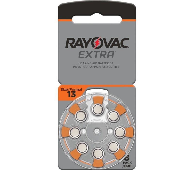Rayovac 13 (PR48) Extra (8 pack) - 1 blister (8 batteries)