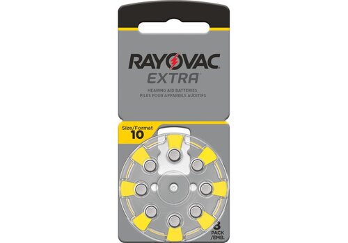 Rayovac Rayovac 10 Extra (blister/8) - 1 pakje