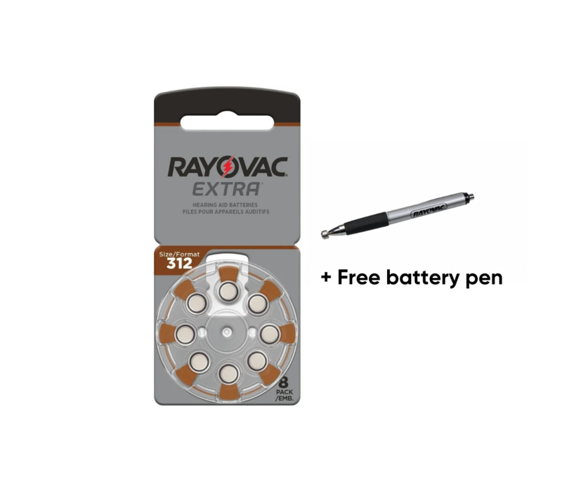 Rayovac 312 Extra (blister/8) - 30 blisters + free Rayovac Battery Pen