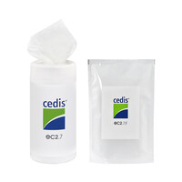 Distributeur de lingettes nettoyantes Cedis (90x) + recharge