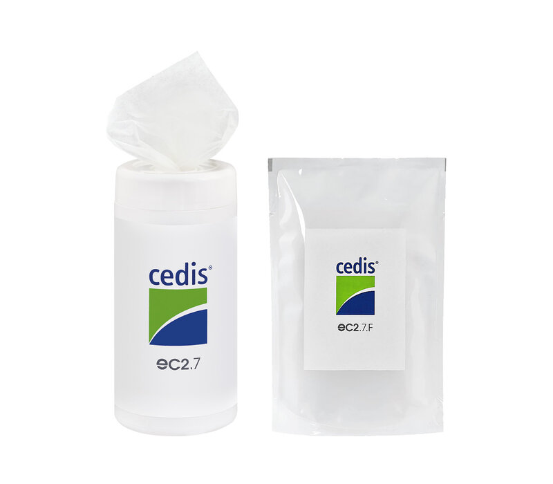 Distributeur de lingettes nettoyantes Cedis (90x) + recharge