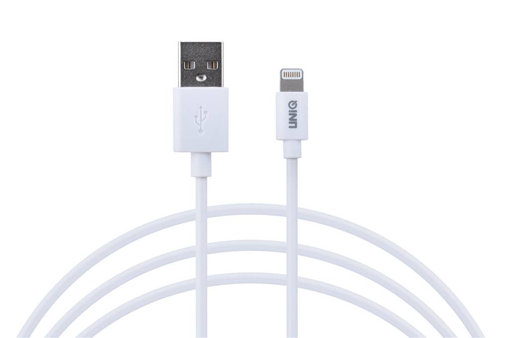 UNIQ Accessory UNIQ Accessory MFI Lightning USB Kabel 2.4A (1m) - Wit, foto 3 van 4