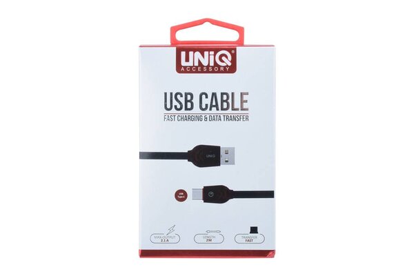 Type-C Kabel Fast charging - data transfer 2M - Schwarz Type-C Kabel Fast charging - data transfer 2M - Schwarz