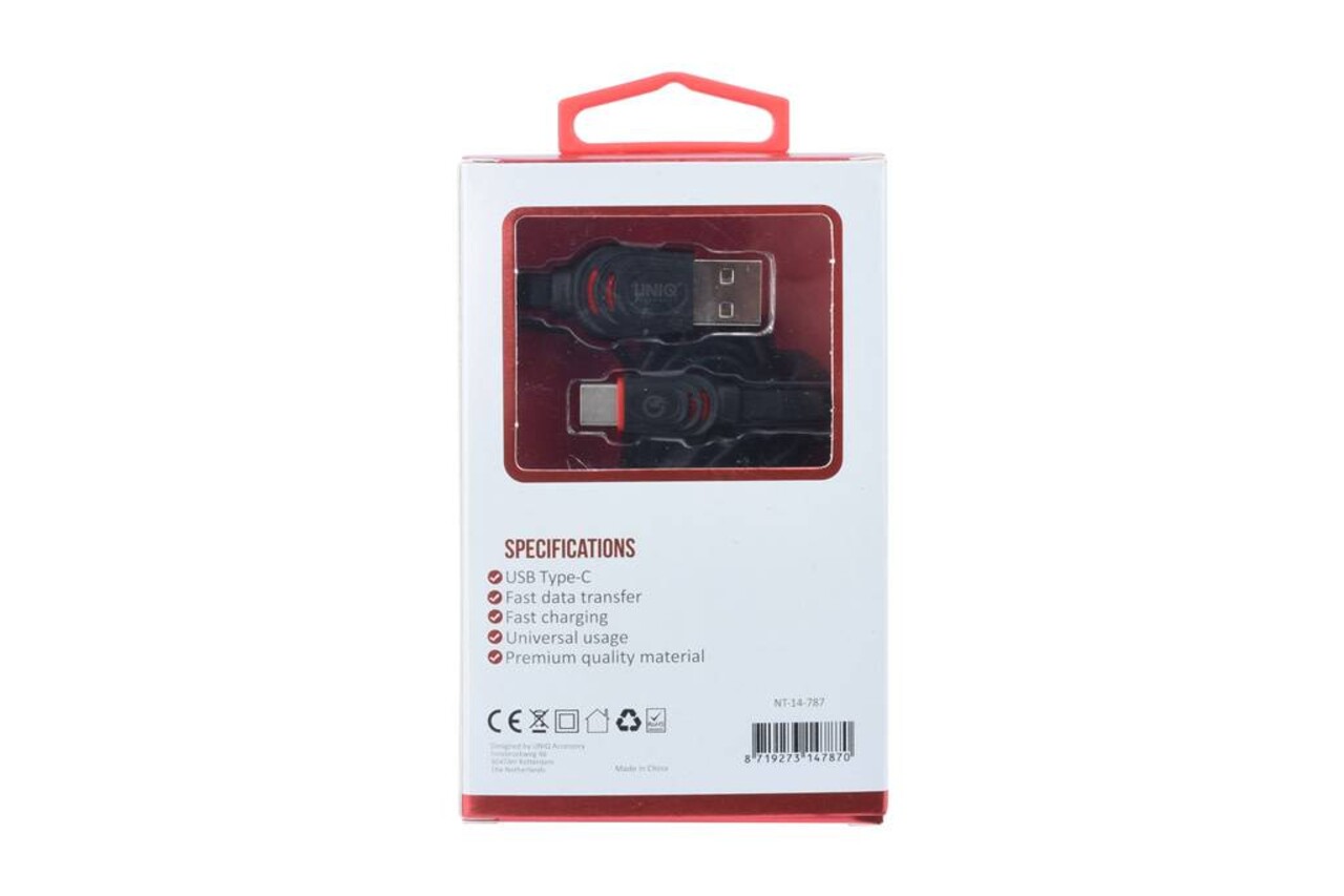 UNIQ Accessory Uniq Accessory Type-C Kabel Fast charging - data transfer 2M - Noir