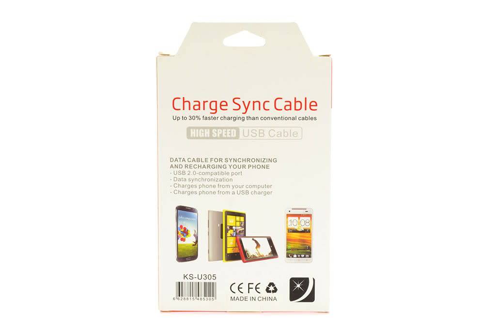 Micro USB Kabel High Speed - Wit (8719273146712 )