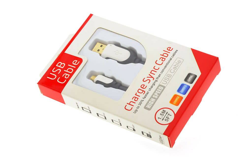 Micro USB Kabel High Speed - Wit (8719273146712 ), foto 2 van 5