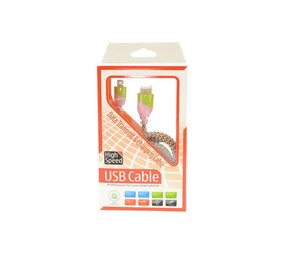 Lightning USB-Kabel High Speed - Rosa-Grün (8719273146699) Lightning USB-Kabel High Speed - Rosa-Grün (8719273146699)