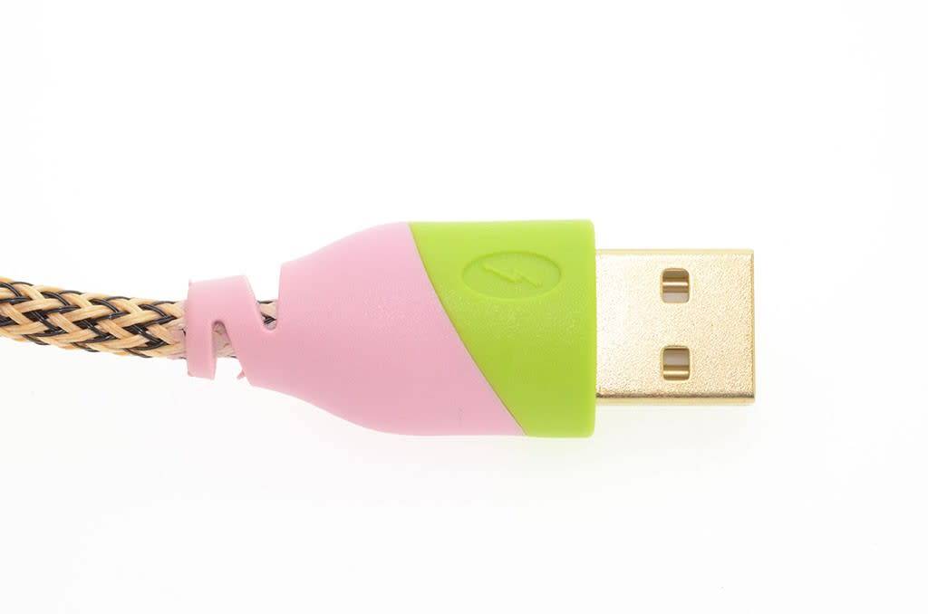 Lightning USB Kabel High Speed - Roze-Groen (8719273146699), foto 2 van 4