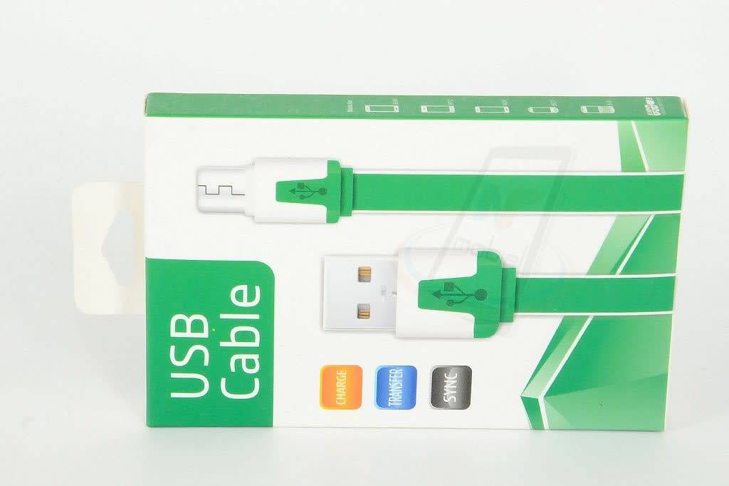 Imitate Micro USB Kabel - Groen, foto 2 van 2