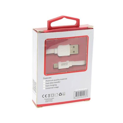 UNIQ Accessory Micro USB Kabel 1m UNIQ Accessory 2.1A Wit (8719273250563 )