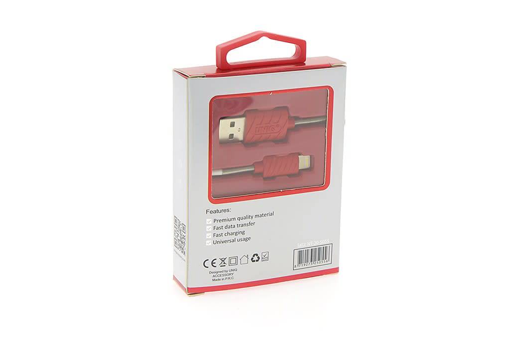 UNIQ Accessory Uniq Accessory Lightning USB Kabel 1m 2.1A - Wit, foto 3 van 4